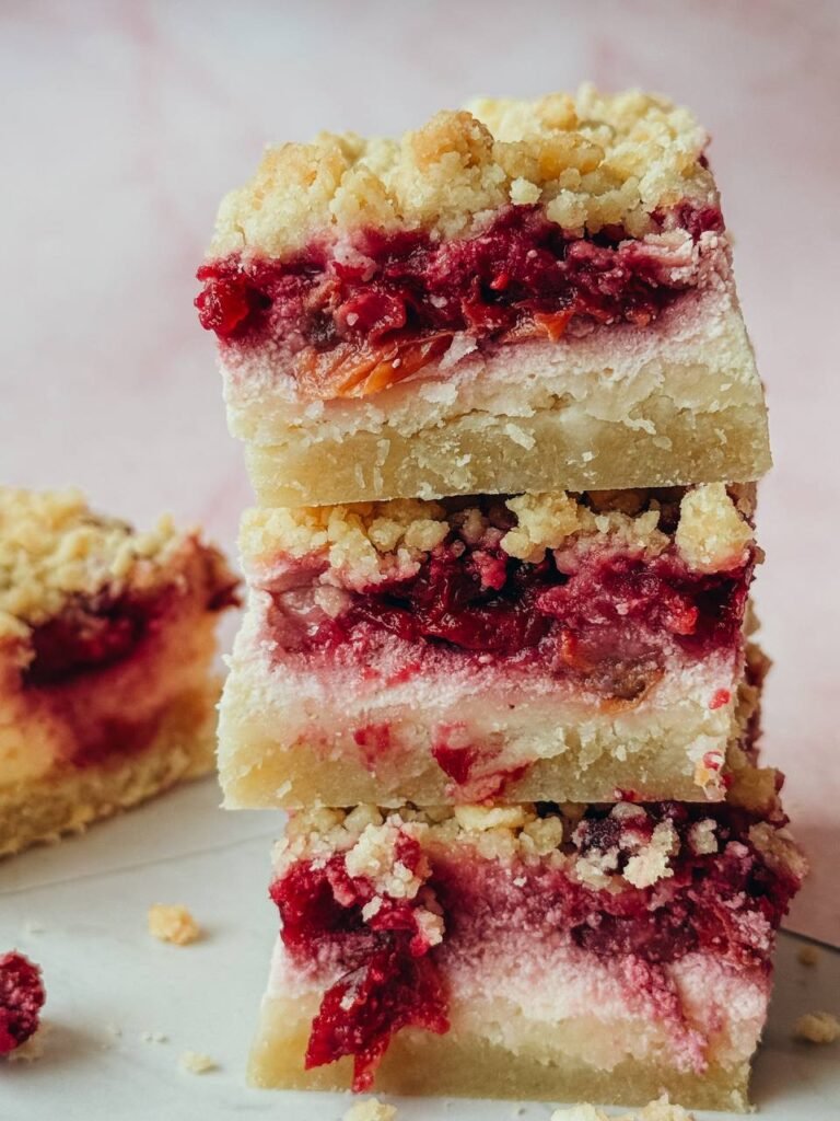 Cherry Cottage Cheese Crumble Bars — Easy & Creamy