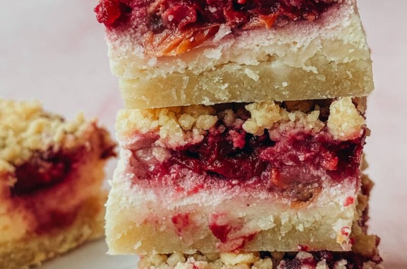 Cherry Cottage Cheese Crumble Bars — Easy & Creamy